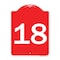 Signmission Designer Series Sign-Sign W/ Number 18, Red & White Aluminum Sign, 18" x 24", RW-1824-22904 A-DES-RW-1824-22904 - alternate 1